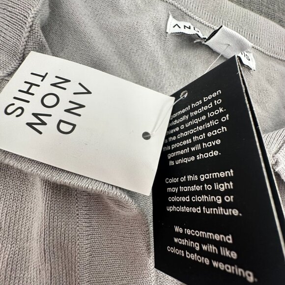 NEW And Now This Mens Henley Shirt Long Sleeve Split Neck $39.50 XL Lunar Rock - Picture 5 of 14